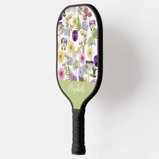  wilde bloemen vrouwelijke stijl cadeau voor moede pickleball paddle (Links)
