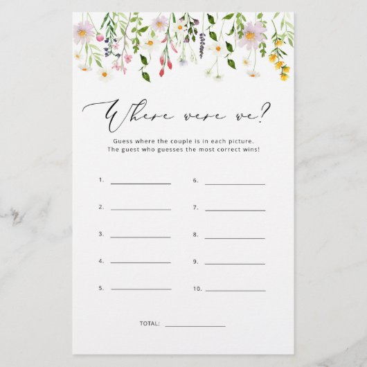 Wilde bloemen Waar waren we vrijgezellenfeest wild (Voorkant)