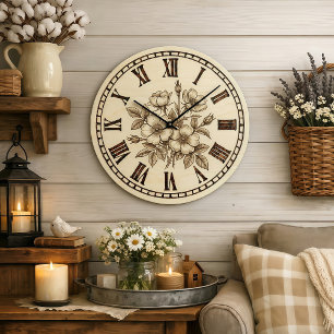 Wilde Bloemen Wandklok