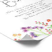 Wilde bloemen Water brak spel teken Poster (Hoek)