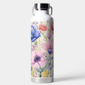 Wilde bloemen waterfles (Voorkant)