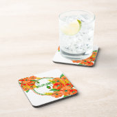 Wilde bloemen waterverf bier onderzetter (Rechterzijde)