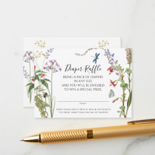 Wilde bloemen Waterverf bijen Informatiekaartje