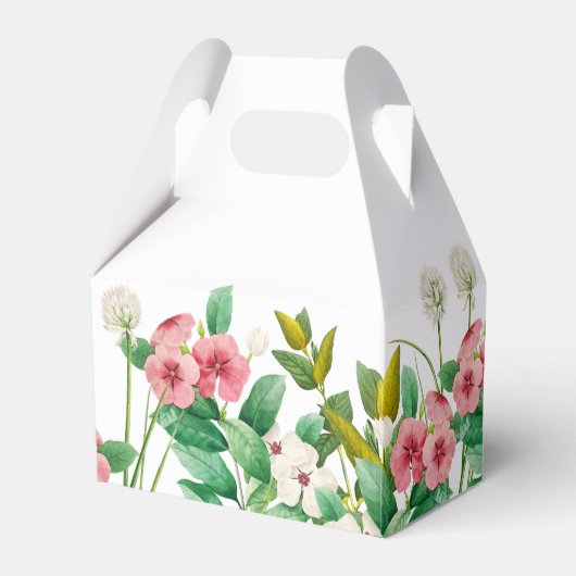 Wilde bloemen Waterverf bruiloft Periwinkle Bedankdoosjes (Achterkant)