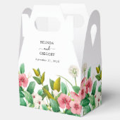 Wilde bloemen Waterverf bruiloft Periwinkle Bedankdoosjes (Geopend)