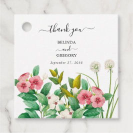 Wilde bloemen Waterverf bruiloft Periwinkle Bedankjes Labels