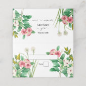 Wilde bloemen Waterverf bruiloft Periwinkle Plaatskaartje (Buitenkant ongevouwen)