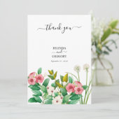 Wilde bloemen Waterverf bruiloft Periwinkle Save The Date (Staand voorkant)