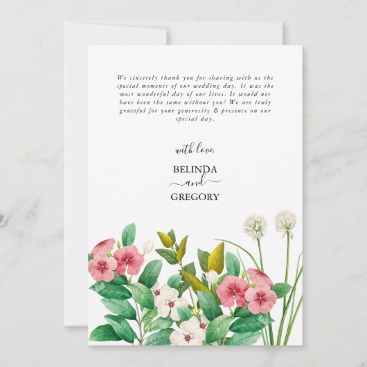 Wilde bloemen Waterverf bruiloft Periwinkle Save The Date (Achterkant)