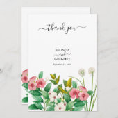 Wilde bloemen Waterverf bruiloft Periwinkle Save The Date (Voorkant / Achterkant)