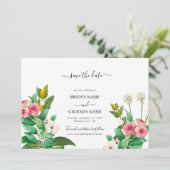 Wilde bloemen Waterverf bruiloft Periwinkle Save The Date (Staand voorkant)