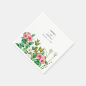 Wilde bloemen Waterverf bruiloft Periwinkle Servet (Hoek)