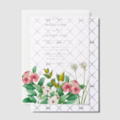 Wilde bloemen Waterverf bruiloft Periwinkle Vellum Uitnodigingen (Offset (Uitnodiging))