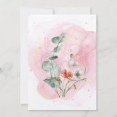 Wilde bloemen waterverf bruiloft uitnodigingen (Achterkant)