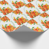 Wilde bloemen waterverf cadeaupapier (Hoek)