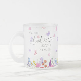 Wilde Bloemen Waterverf Christelijke Bijbelvers  Matglas Koffiemok