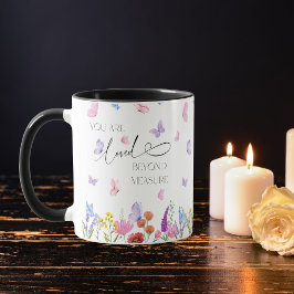 Wilde Bloemen Waterverf Christelijke Bijbelvers  Mok