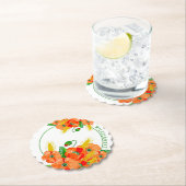 Wilde bloemen waterverf kartonnen onderzetters (Insitu)