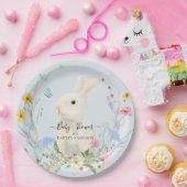 Wilde bloemen Waterverf Konijnenbietenvlinder Papieren Bordje (Feest)