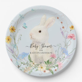 Wilde bloemen Waterverf Konijnenbietenvlinder Papieren Bordje