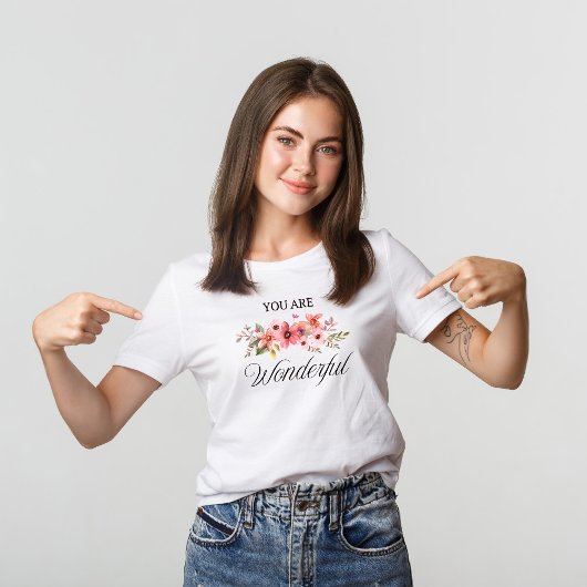 Wilde bloemen Waterverf Quote T-shirt