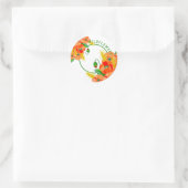 Wilde bloemen waterverf ronde sticker (Tas)