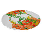 Wilde bloemen waterverf snijplank (Hoek)