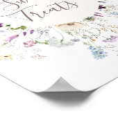Wilde bloemen waterverf Sweet Behandelt Poster (Hoek)