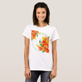 Wilde bloemen waterverf t-shirt (Voorkant volledig)