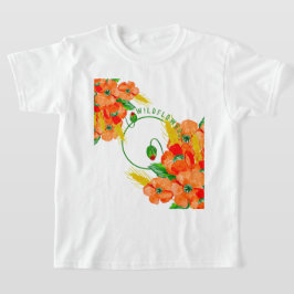 Wilde bloemen waterverf t-shirt