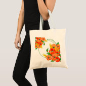 Wilde bloemen waterverf tote bag (Voorkant (product))