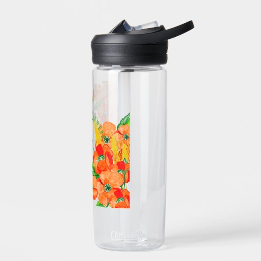 Wilde bloemen waterverf waterfles (Links)