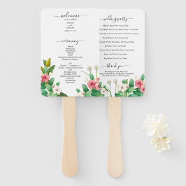 Wilde bloemen Waterverf weddenschap Handwaaier