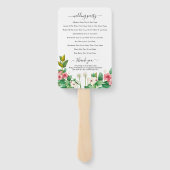 Wilde bloemen Waterverf weddenschap Handwaaier (Achterkant)