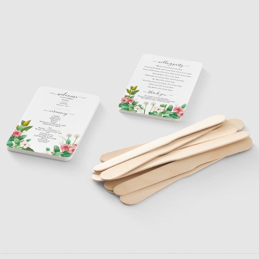 Wilde bloemen Waterverf weddenschap Handwaaier (Niet-gemonteerd)