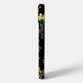 Wilde bloemen Waterverf Zwarte Botanische Bloemen Case-Mate iPhone Case (Achterkant / Links)