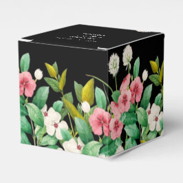 Wilde bloemen Waterverf Zwarte bruiloft Bedankdoosjes