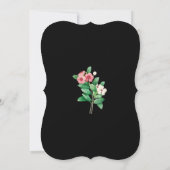 Wilde bloemen Waterverf Zwarte bruiloft Kaart (Achterkant)