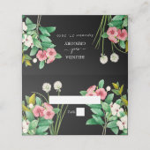 Wilde bloemen Waterverf Zwarte bruiloft Plaatskaartje (Buitenkant ongevouwen)