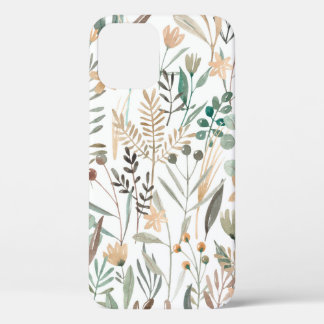 Wilde bloemen waterverven naadloos patroon. Bloeme Case-Mate iPhone Case