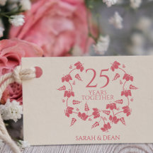 Wilde bloemen Wedding 25th Jubileum Monogram
