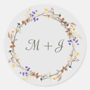 Wilde bloemen Wedding Sticker