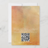 Wilde Bloemen Weide Aardse Elegante QR Code Bruilo Kaart (Achterkant)