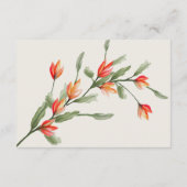 Wilde Bloemen Weide Trouwkaart Enclosure Kaart (Achterkant)