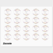 Wilde Bloemen Welkom Ronde Sticker (Vel)