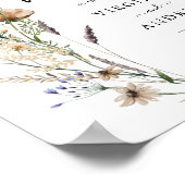 Wilde Bloemen Welkom Trouwposter Poster (Hoek)