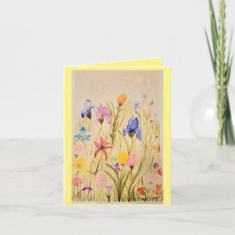 Wilde bloemen wenskaart kaart