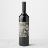 wilde bloemen wijn etiket (Voorkant)