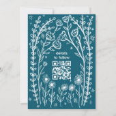 Wilde Bloemen Wijnstok Bruiloft Bewaar de Datum Aa Save The Date (Achterkant)