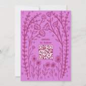 Wilde Bloemen Wijnstok Bruiloft Bewaar de Datum Aa Save The Date (Achterkant)